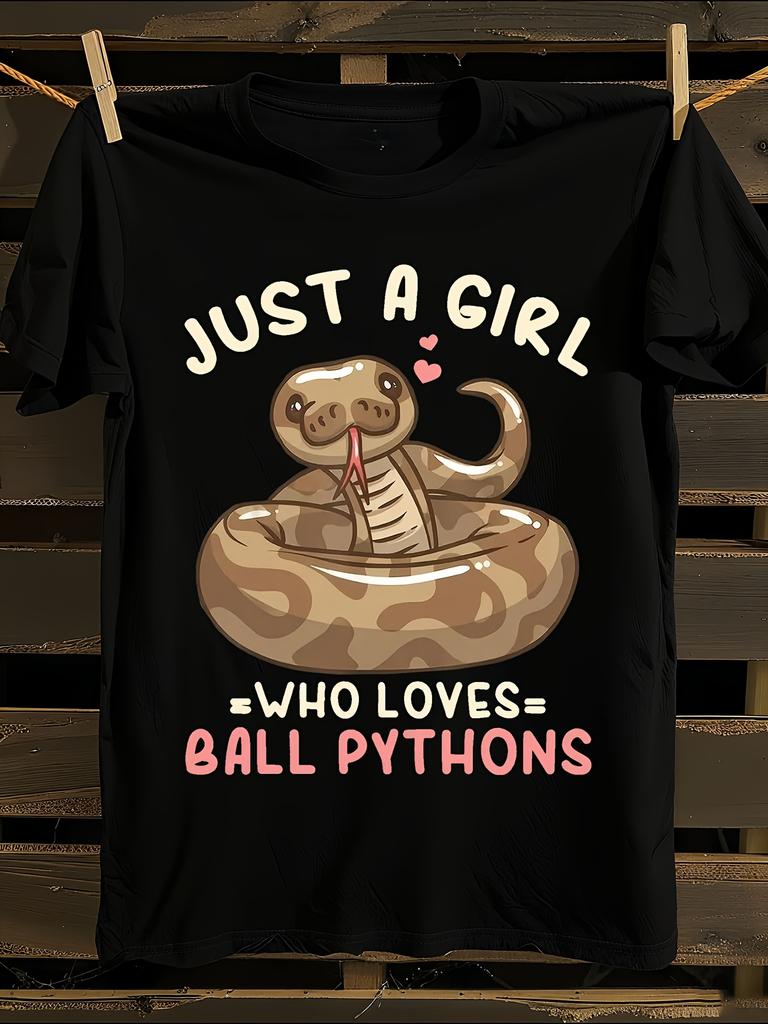 s & 's Ball Python Lovers T-Shirt Mens Tshirt Womens Tshirts with Letters Print Short Sleeves T-Shirt Casual Street Tee Shirt Top