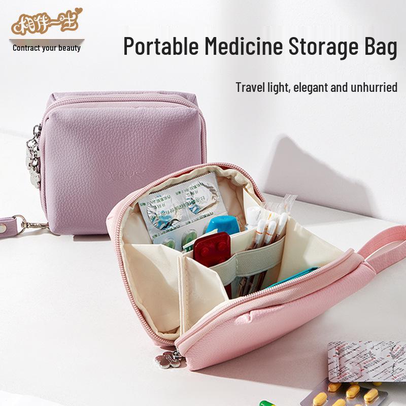 Portable Medical Storage Bag - Large Capacity, Handheld, Ideal for Pills, Capsules, and Granules
