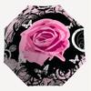 1PC Rose Butterfly Umbrella-8-Rib Reinforced, Automatic Open, Lightweight & Durable, Cute Fashion Accessory for Outdoor-P0701