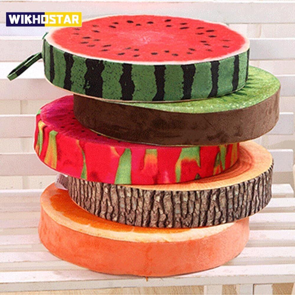 Round Chair Cushions Comfortable Seat Pads Funny Fruit Garden Dining Outdoor Pads