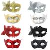 Couple Masquerade Mask for Women Men Halloween Half Face Mask Masquerade Eye Mask for Masquerade Halloween Wedding Prom