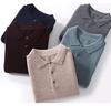 Men's 100% Pure Wool Polo Neck Sweater - Business Casual Autumn/Winter Knitwear