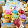 Simulated Bao Steamed Bun Squeeze Toy with Beads and Sparkles Sensory Squishy