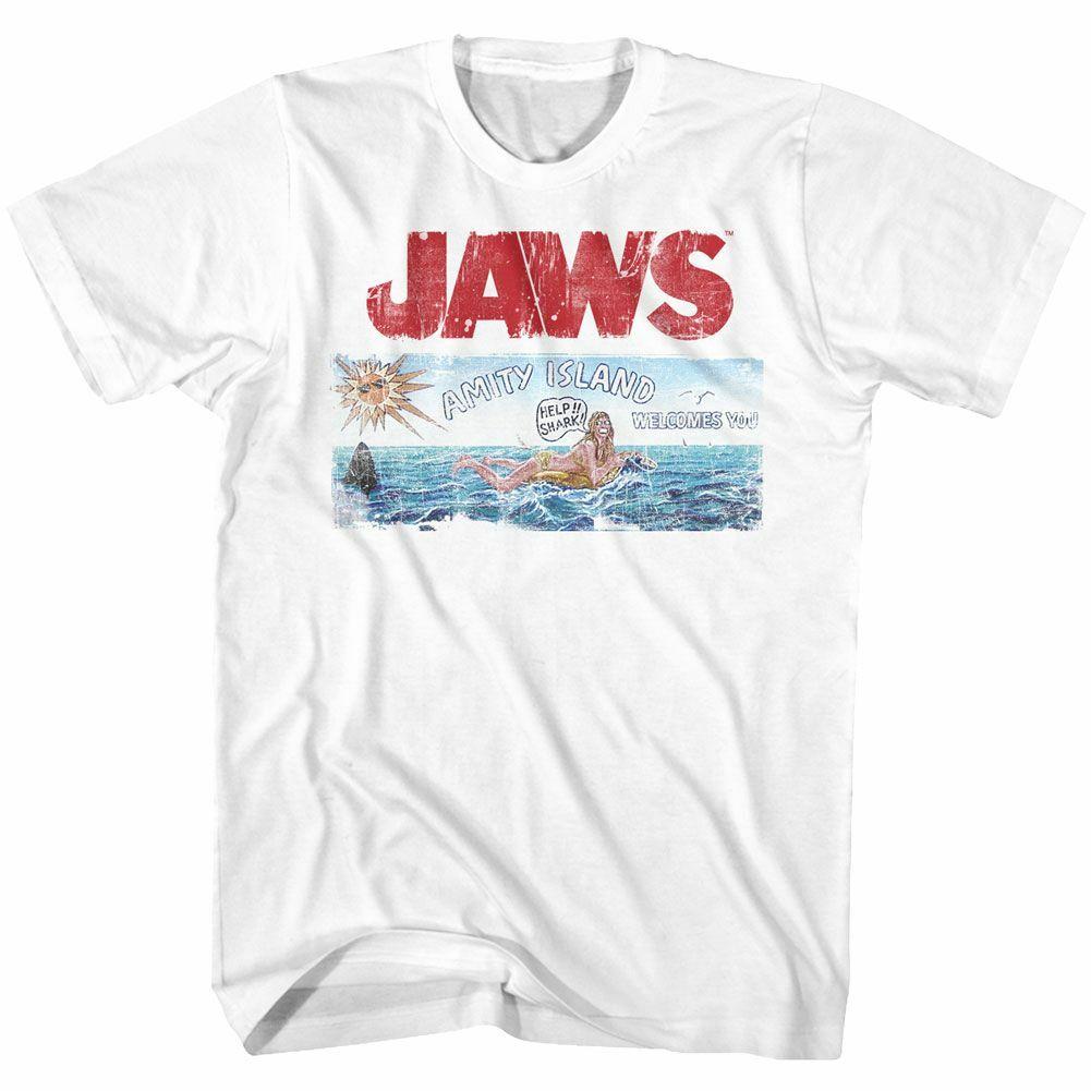 Jaws Island White Adult T-Shirt M