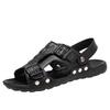 Summer Open-toed Men's Sandals 2024 New Breathable and Comfortable Beach Shoes Casual Versatile One-pedal Lazy Slippers