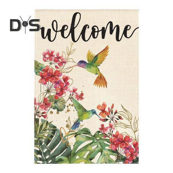 

Весенний садовый флаг, двухсторонний льняной цветочный флаг, наружный декор, приветственный весенний флаг, приветственное украшение для дома, крыльца, двора, фермерского дома 30x45cm C