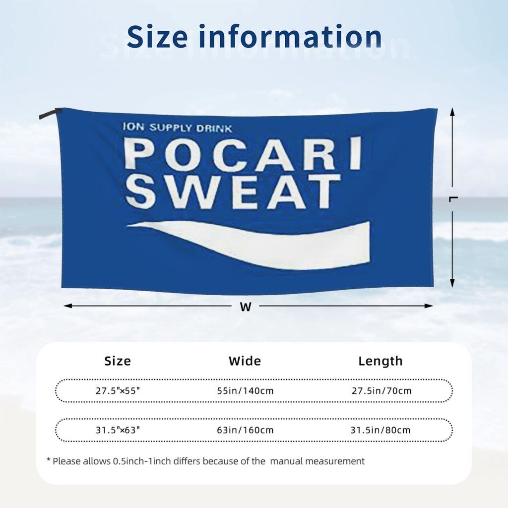 Just Some Pocari Sweat Beach Towel Soft Microfiber Quick Dry Absorbent Quick Towels For Pool