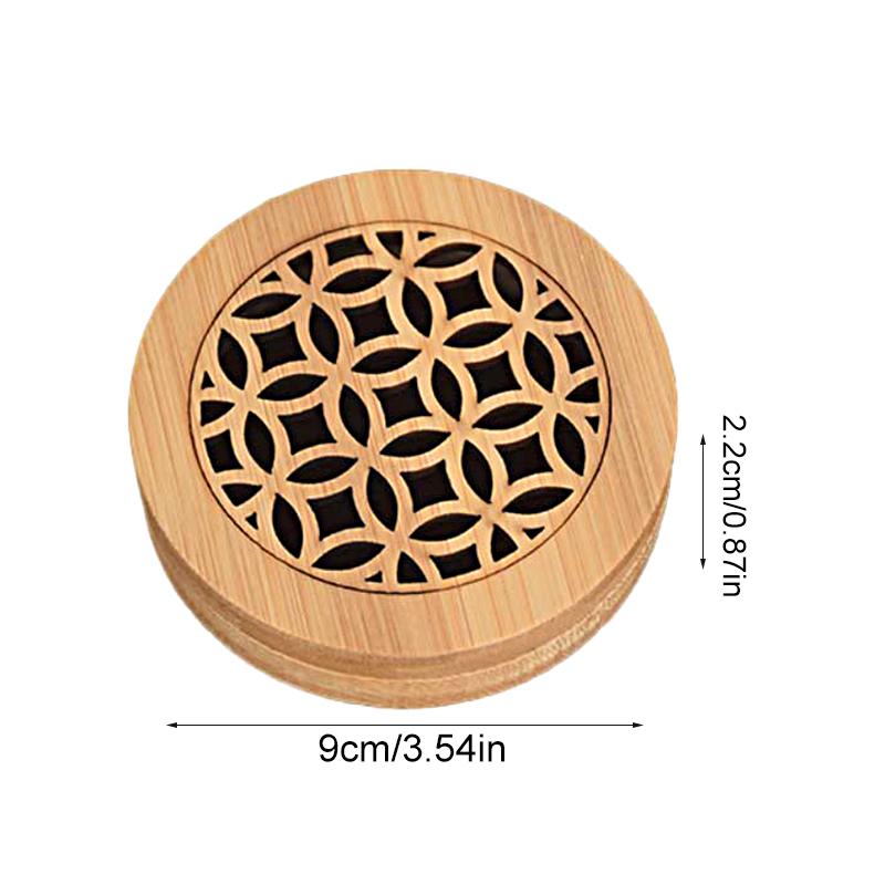 1PC Round Meditation Wood Censer Home Decor Hollow Out Study Room Accessory Aromatherapy Box Yoga Multiple Options Available
