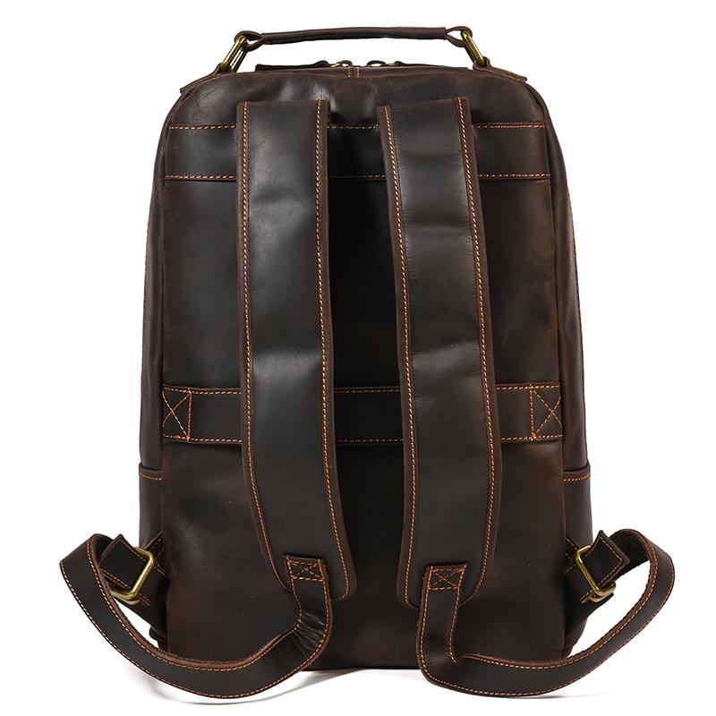 Luxury Designer Men's Laptop Backpack 15.6 Inch Computer Bagpack Leather Backpacks Men Leather School Backpack Handbag Dual Use