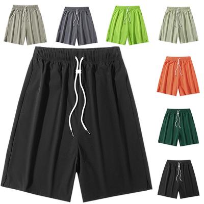 Short d'été pour homme à séchage rapide Short de sport tendance Pantalon de plage à cordon de serrage Pantalon décontracté d'extérieur