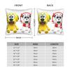 Federa per Cuscino Quadrata Superdog Tylers Snowi Foxs Federe per Cuscini Cartoni Animati Carini Decorazione con Zip Federa per Cuscino da Arredo per Auto 45x45cm