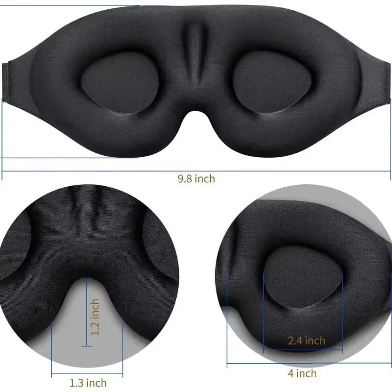 3D maska ​​na spaní Block Out Light Maska na oči pro pohodlné spaní Oční stíny na cesty Nap Náplasti na oči se zavázanýma očima Sleeping Aid