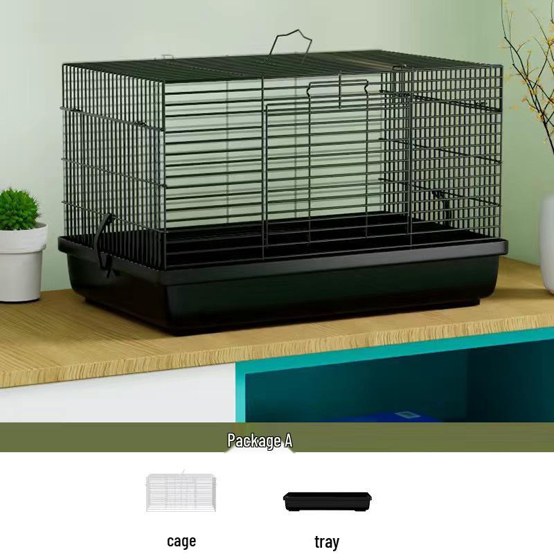 Large Hamster Cage 80 with High Tray & Running Wheel, Ideal for Golden Hamsters