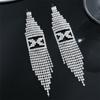 High-end Luxury Full Diamond Long Fringed Earrings for Women
