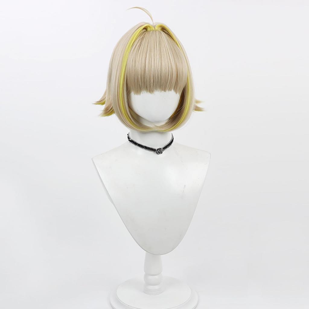 LAOBAO Cosplay Wig Elegg Wig Blonde Bob Heat Resistant Disguise Wig Costume Accessory Party Festival Halloween Costume Cosplay Wig (Elegg)