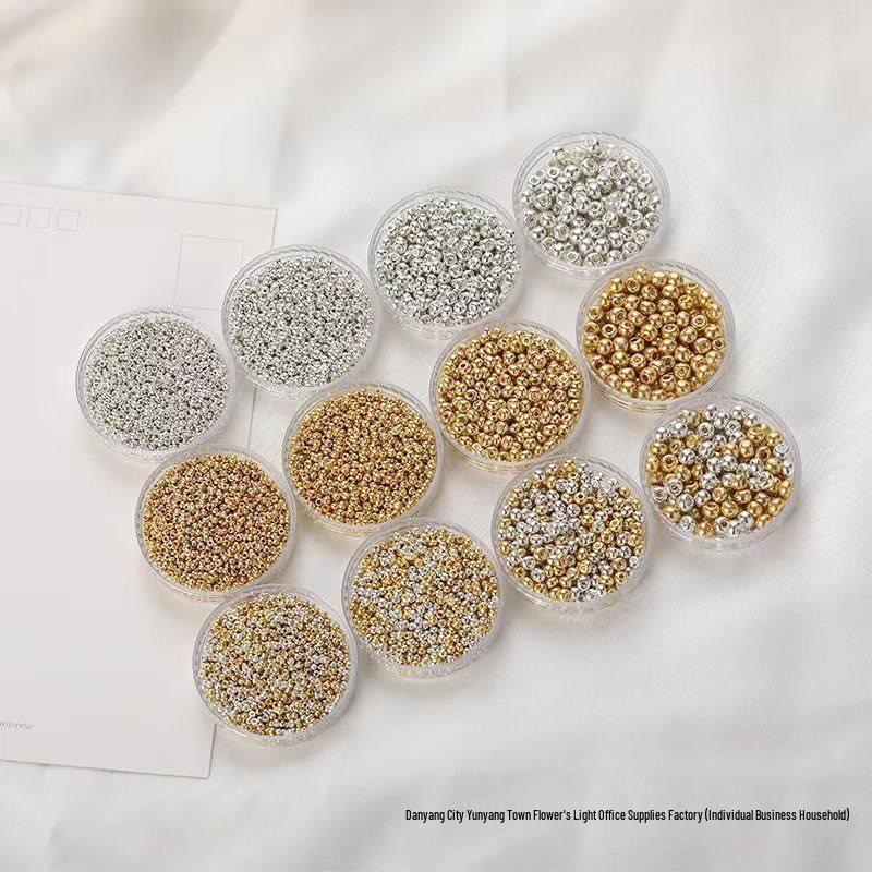 Gold & Silver 2-4mm Color-Retaining Spacer Beads for DIY Bracelets