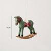 3D Rocking Horse Small Pendant Christmas Tree Decoration Hanging Ornament Retro Christmas Decoration