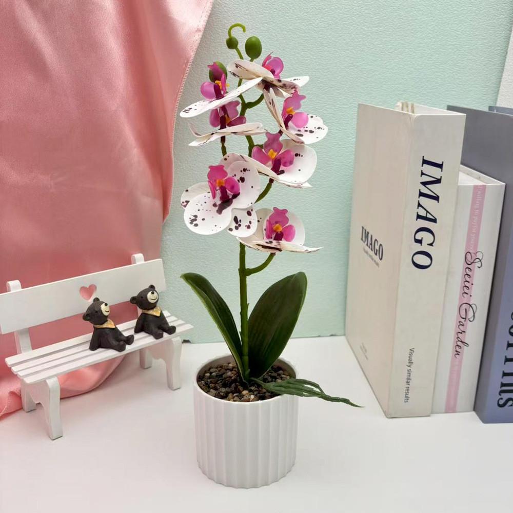 Artificialseven Butterfly Flowers Orchid Decor For Living Decoration Room