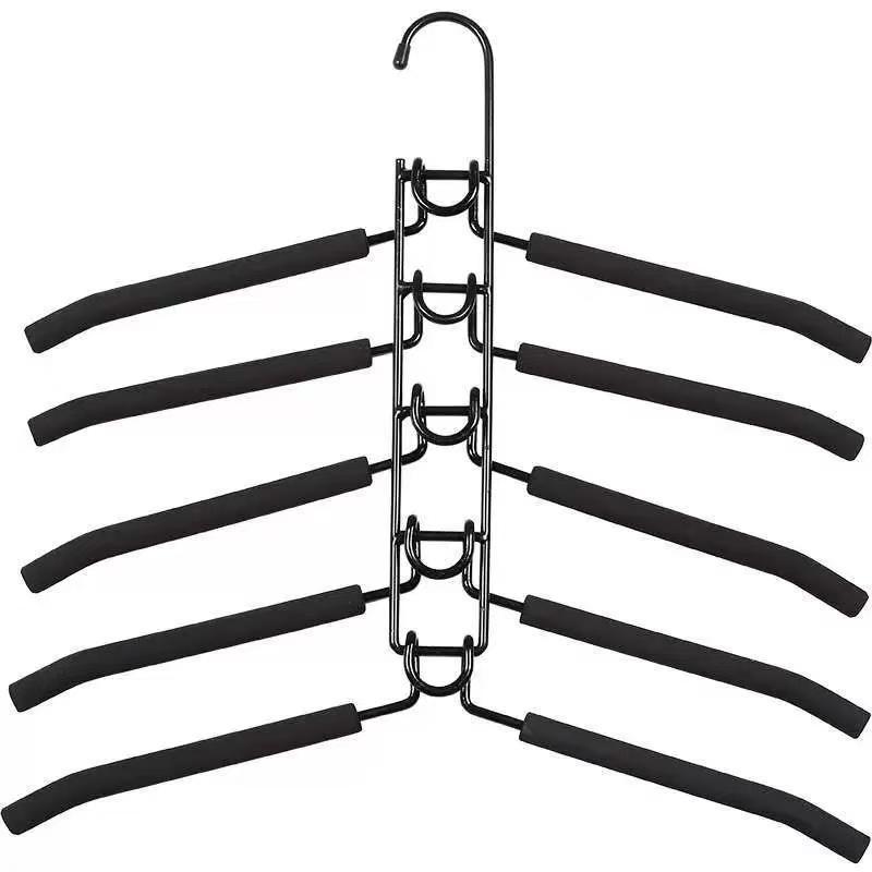 

Detachable 5-layer Layered Clothes Hanger Foam Anti Slip And Traceless Multifunctional Vertical Storage Rack Saves Space