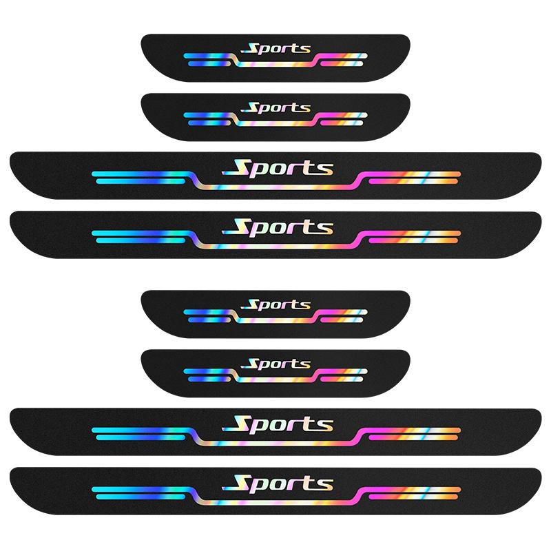 

4 шт. Наклейки на автомобиль Защита от царапин Накладка на порог двери Защита порога автомобиля Пленка на бампер Наклейка Автомобильные внешние аксессуары 2set