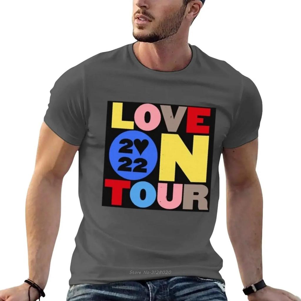 Love On Tour 2022 TShirt Summer Men Clothing Tees Summer Fashion Cotton Tshirt Oversized Fitness T Shirt Oneck Casual Tops
