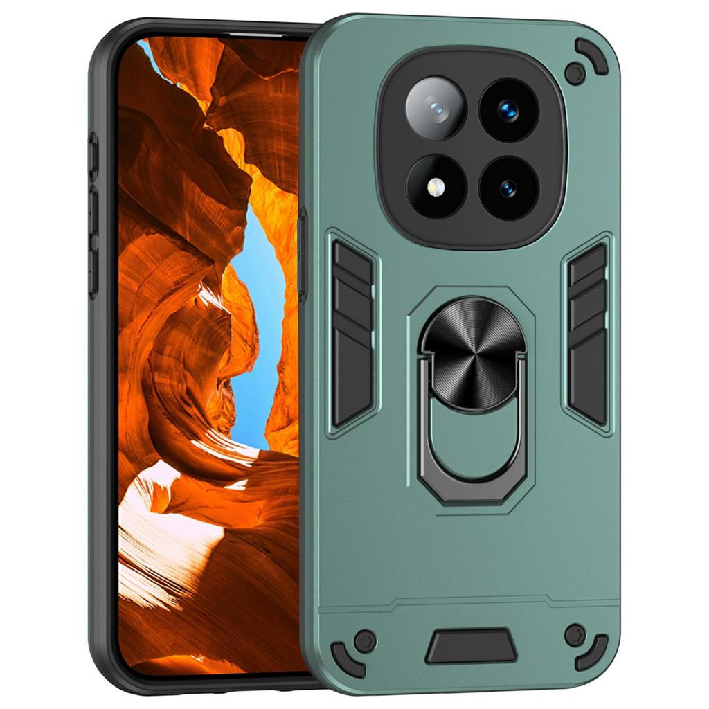 Für Xiaomi Redmi Note 14 Pro+ 5G Hülle PC+TPU Sturzsichere Handyhülle mit Ringständer