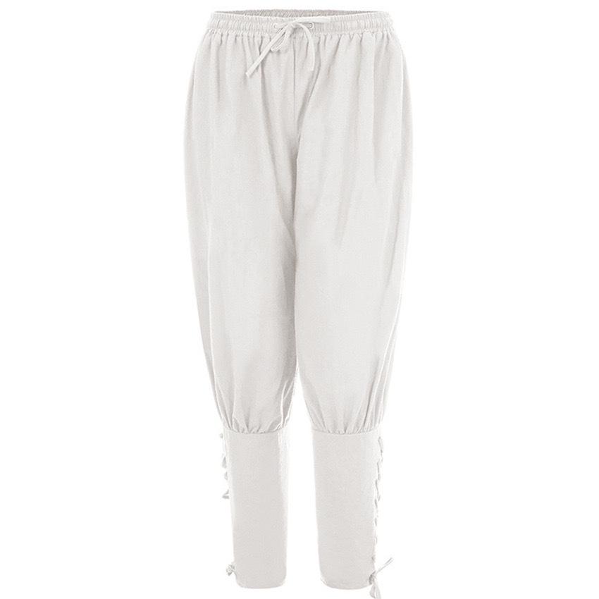 Men's Pirate Pants & Renaissance Ruffled Shirt Costume for Halloween