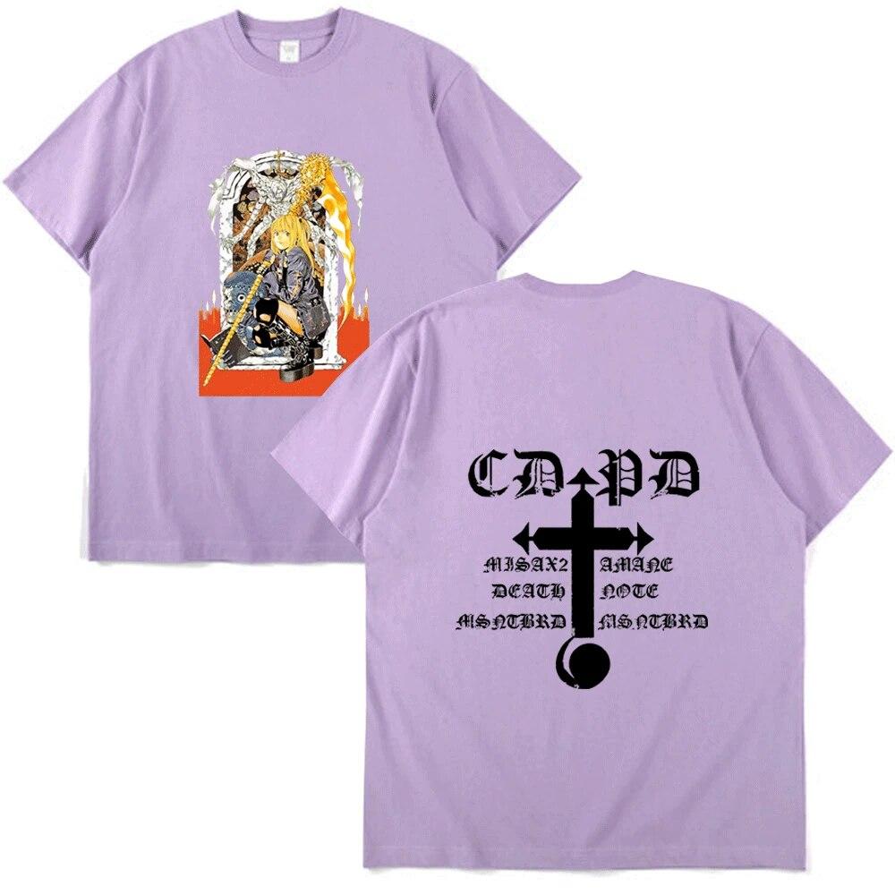 Tričko Death Note Misa Amane Anime Horror Ryuk Light Yagami Potisk Tričko Unisex Dámské Hip Hop Novinka Trička Unisex Značka Oblečení Top