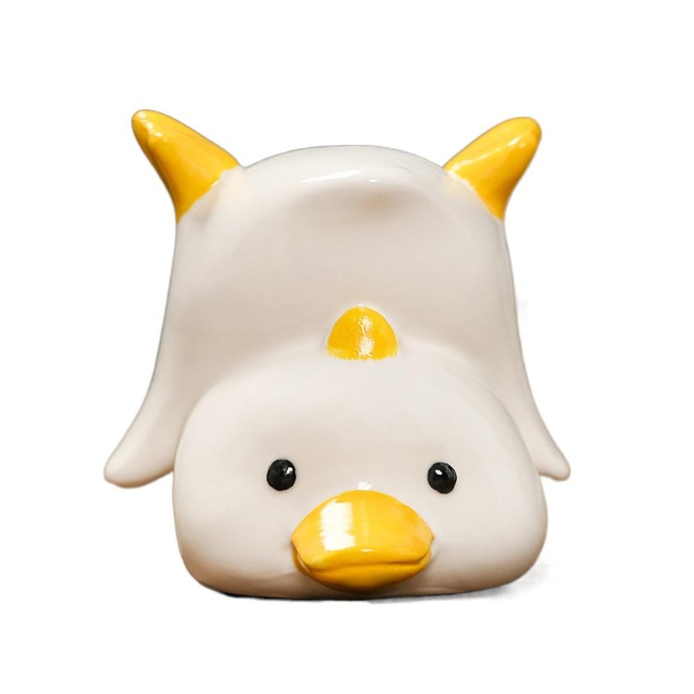 

Handmad Yellow Duck Ornaments Ceramic Pet Duck Landscape Decoration Desktop Decorative Style B
