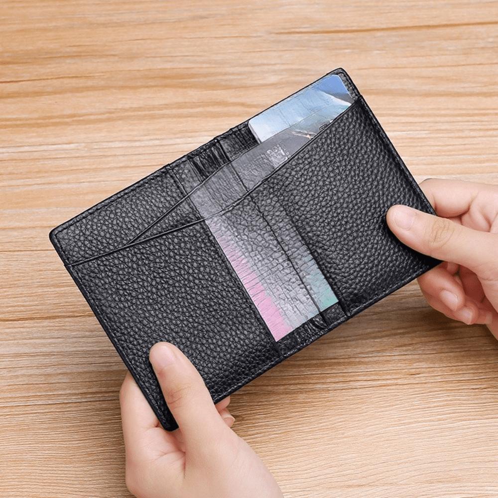 Porte-cartes Ultra-fin Housse de carte Fixe Antivol Brosse Porte-cartes Homme Housse de carte