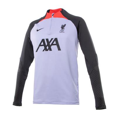 Liverpool Langarmtrikot mit gespleißtem Logo-Buchstabendruck und Mock-Neck-T-Shirt Herren Tops Grau DN2814-545