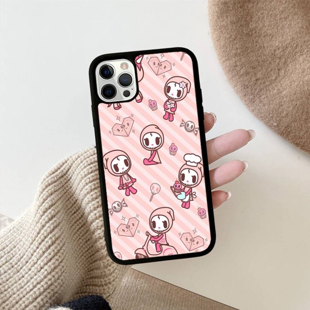 Japan Tokidoki PC+TPU Phone Case For IPhone 17 16 15 14 13 12 11 Pro Max Plus Kawaii Cartoon Cover