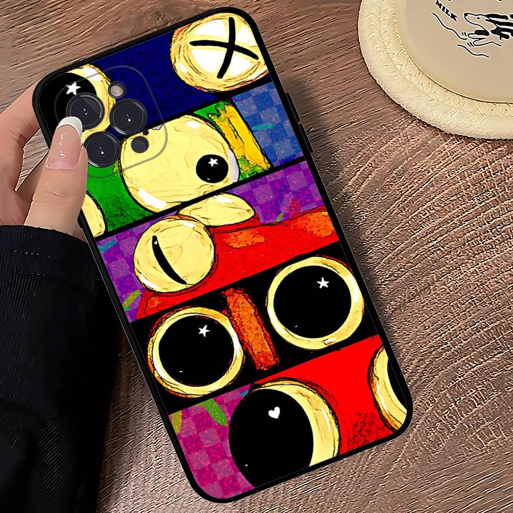Cartoon R-Rainbow Friends For IPhone 17 16 15 14 13 12 Mini 11 Pro Max Plus Soft Silicone Phone Cover