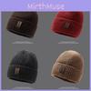 Knitted Beanie Thick Hat Winter Warmth Unisex Cap Windproof Gift Solid Color