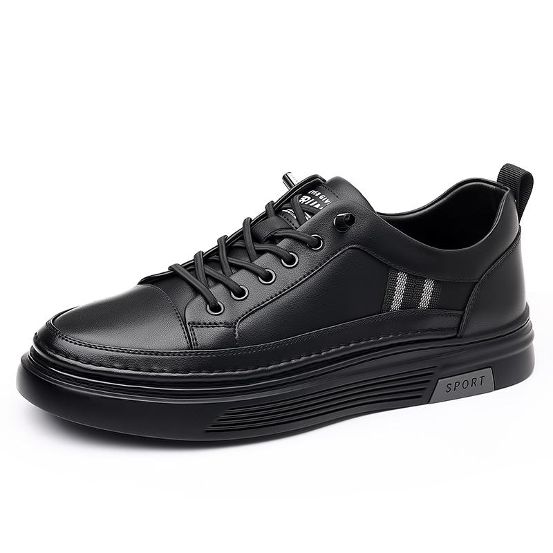 Fashion Fashionable New Minimalist White Men's Leather Casual Shoes Thick Soled Outdoor Hiking Shoes Men's Oxford Shoes Versatile