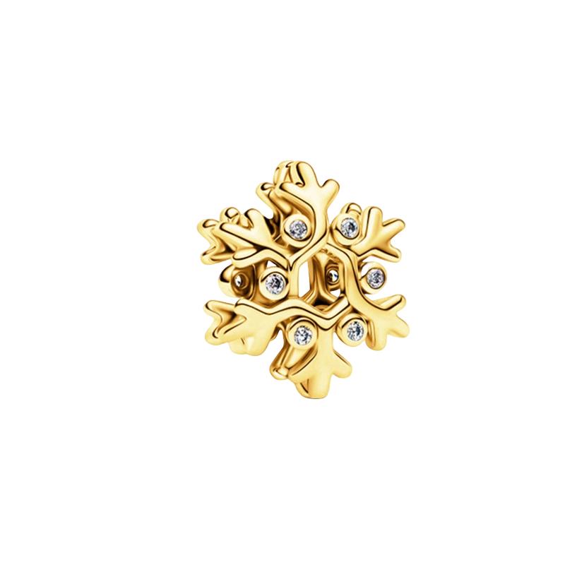 Nuevos Originales Brillantes Dorados Tortuga Serpiente Copo de Nieve Colgantes Charms Cuentas DIY Joyería para Mujer Regalo Cuentas Aptas para Pulseras