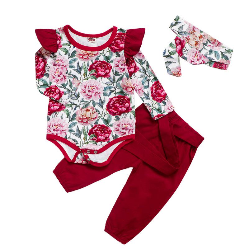 Buy Newborn Baby Girl Clothes Infant Baby Girl Sets Flower Print