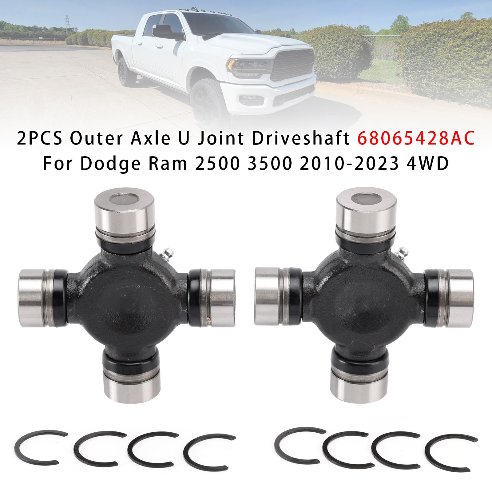 2Pcs Outer Axle U-Joint Driveshaft 68065428AC For Dodge Ram 2500 3500 2010-2023