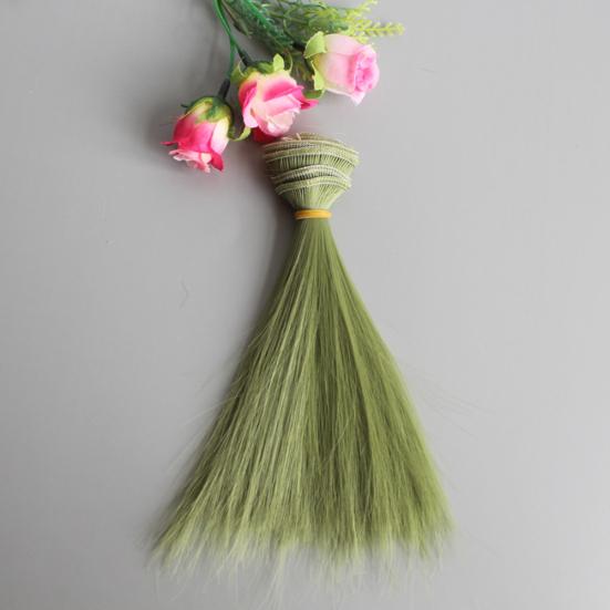15cm Long Straight Synthetic Fiber Wig Hair Extension for BJD SD Doll Accessory