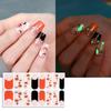 Bloodstain Halloween Luminous Nail Sticker Pumpkin 16 Fingers Set Nail Polish Sticker  Beauty Care