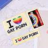 1Pc I Love Gay Porn Car Stickers Reflective Personality Car Stickers Gay Funny Stickers
