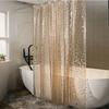 1D Pebble Design Shower Curtain Waterproof PEVA Thick Semi-Transparent Bathroom Partition Door Curtain for Shower Room