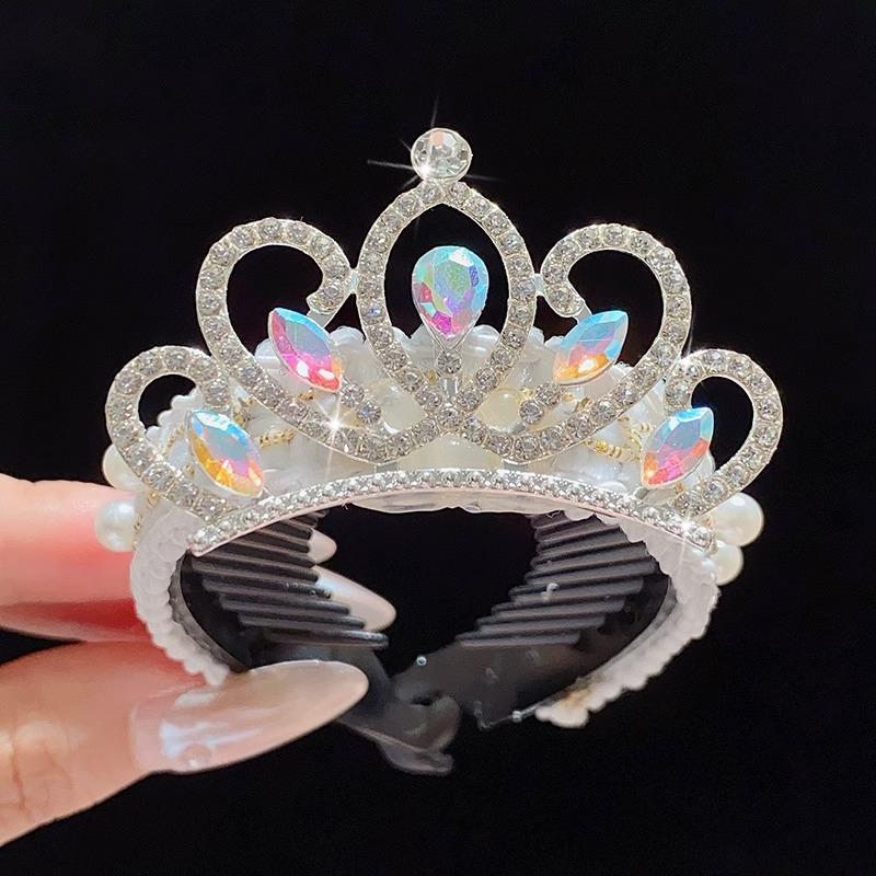 Crown Headdress Children's Summer Ball Head Artifact Twist Clip Girls Hair Accessories Ponytail Buckle Baby Hairpin