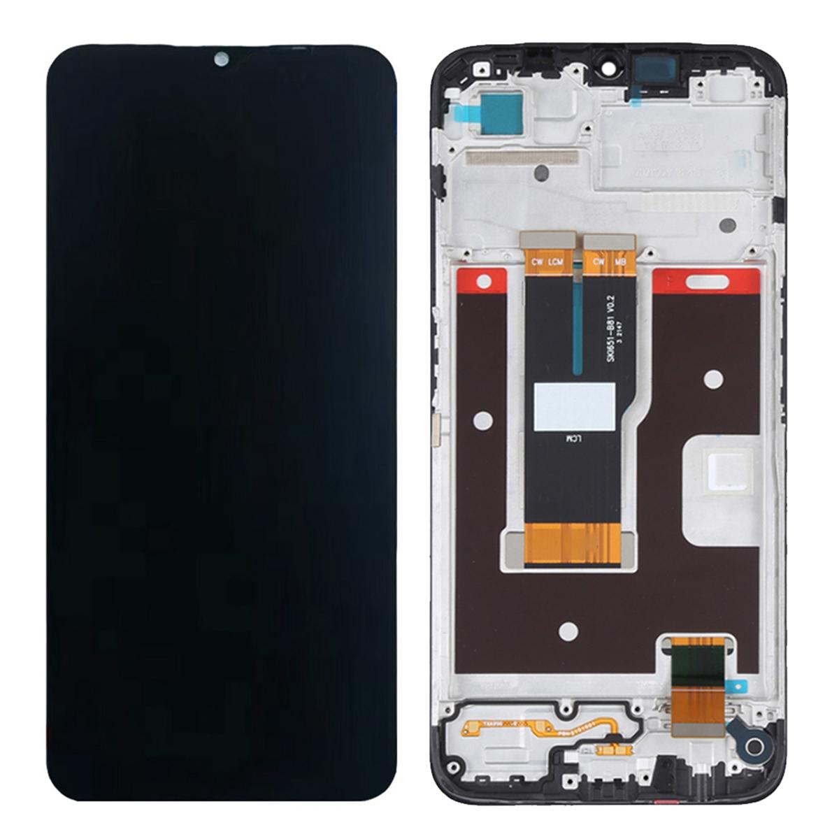 

For Realme C31 Grade S OEM IPS LCD Screen and Digitizer Assembly+Frame Part (without Logo) A