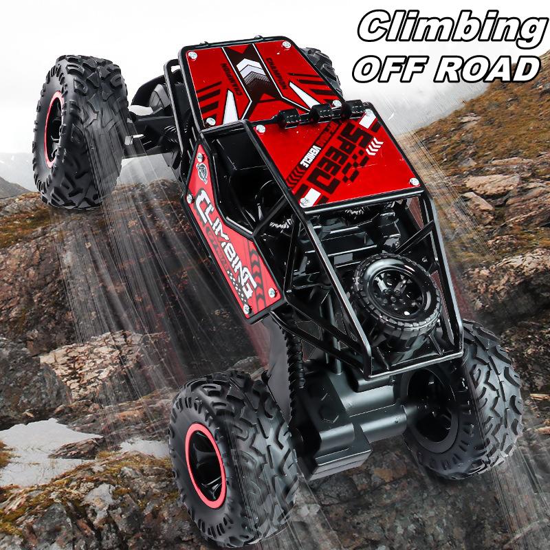 2.4g Remote-controlled Alloy Off-road Vehicle With Long-distance Lighting, Climbing Monster Children's Racing Toy Car, Kids Gift