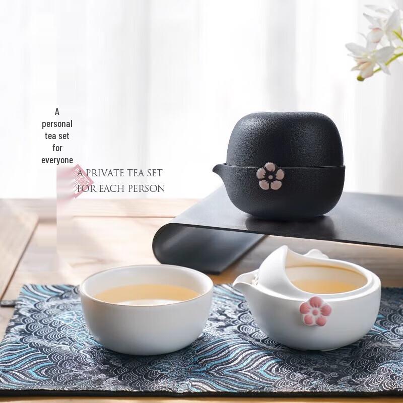 Wanqiantang Plum Blossom Portable Ceramic Tea Set