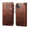Étui à rabat en cuir ciré à l'huile pour téléphone à clapet avec emplacement pour carte iPhone 16 Pro Max 15 14 13 Business Antichoc