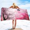 Lightweight Thin Beach Towel Plum Bossom Flower Oversized Microfiber Sand Free Towels Quick Dry Travel Camping Beach Accessories