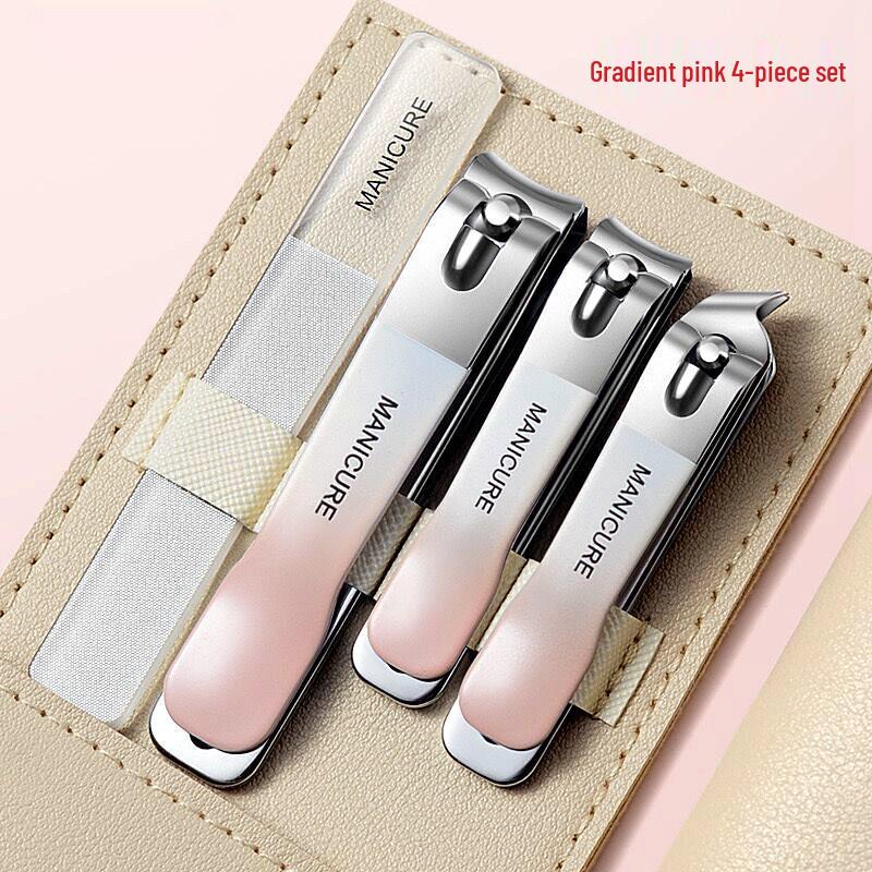 Tragbarer Bonbonfarbener Nagelknipser & Maniküre-Set mit Ohrlöffel