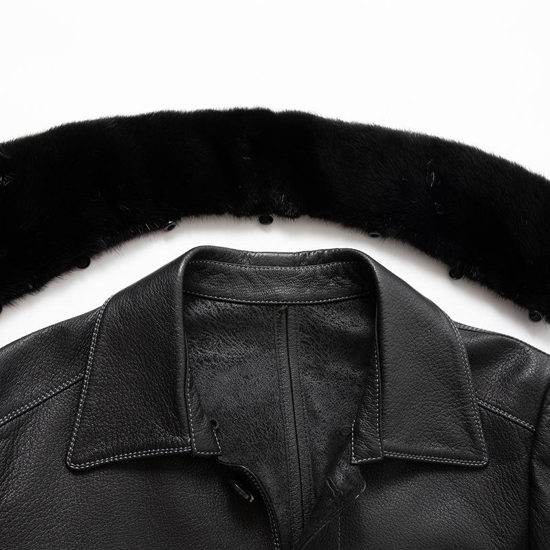 Genuine leather jackets for men in autumn and winter new business casual simple fashionable leather jackets